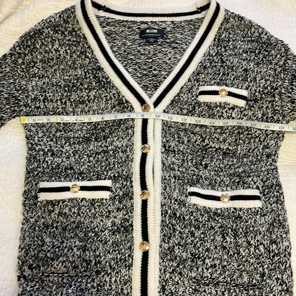 Maeve Anthropologie Tweed Boyfriend Cardigan Preppy Knit Classic Sweater Size XS - Picture 11 of 12